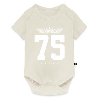 75 Couronne numérique - Body à manches courtes Premium Bébé - blanc cassé - Devant