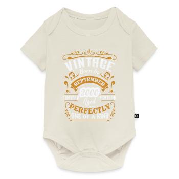 Vintage birthday gift born in September 2000 - Baby Premium short-sleeve bodysuit - off white - Front