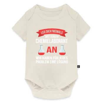 Chemielaborant Chemie Labor lustiger Spruch - Baby Premium Kurzarmbody - Naturweiß - Vorne