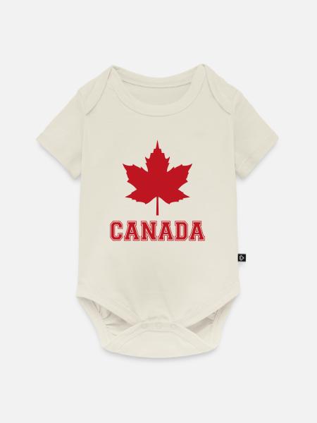 Kanada - Baby Premium Kurzarmbody - Naturweiß