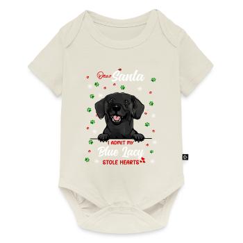 Blue Lacy Hund Weihnachten Hunderasse - Baby Premium Kurzarmbody - Naturweiß - Vorne