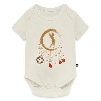 Golferin Weihnachten Weihnachtstraumfänger - Baby Premium Kurzarmbody - Naturweiß - Vorne