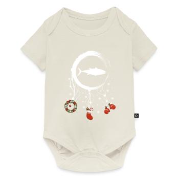 Thunfisch Weihnachten Weihnachtstraumfänger - Baby Premium Kurzarmbody - Naturweiß - Vorne
