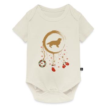 Kavalier King Charles Spaniel Weihnachten Weihnach - Baby Premium Kurzarmbody - Naturweiß - Vorne