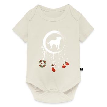 Großer Schweizer Sennenhund Weihnachten Weihnachts - Baby Premium Kurzarmbody - Naturweiß - Vorne
