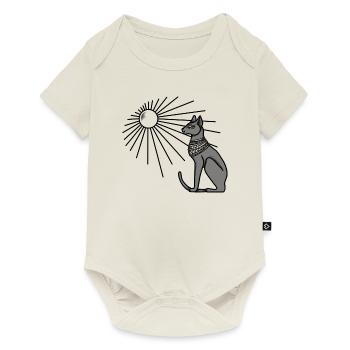 Ägyptisches Katzen Design - Baby Premium Kurzarmbody - Naturweiß - Vorne