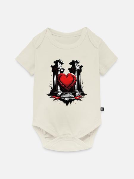 Ruin der Liebe - Baby Premium Kurzarmbody - Naturweiß