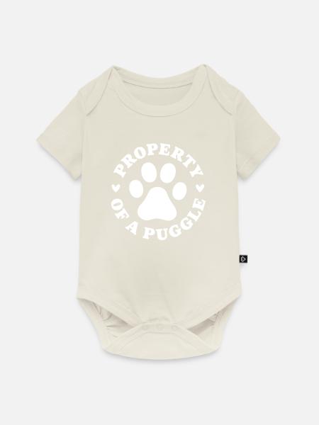 Eigenschaft eines Puggle - Baby Premium Kurzarmbody - Naturweiß