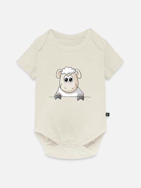 Schaf Comic - Baby Premium Kurzarmbody - Naturweiß