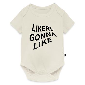 Likers gonna like black and white grunge - Baby Premium short-sleeve bodysuit - off white - Front