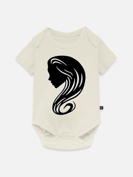 Schatten Frau 2 - Baby Premium Kurzarmbody - Naturweiß