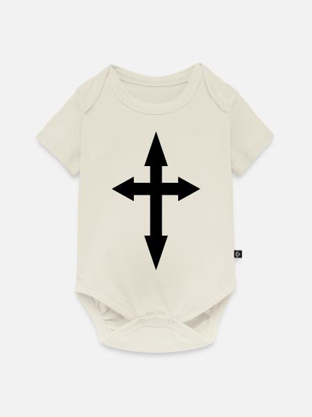 kreuz christentum - Baby Premium Kurzarmbody - Naturweiß