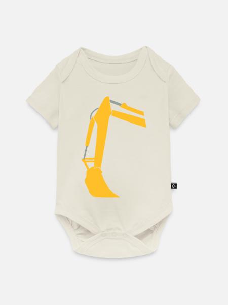 excavate - Baby Premium Kurzarmbody - Naturweiß