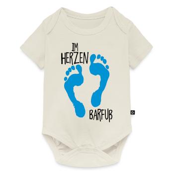Im Herzen Barfuß - Baby Premium Kurzarmbody - Naturweiß - Vorne