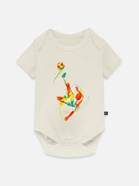 Fussballer - Baby Premium Kurzarmbody - Naturweiß
