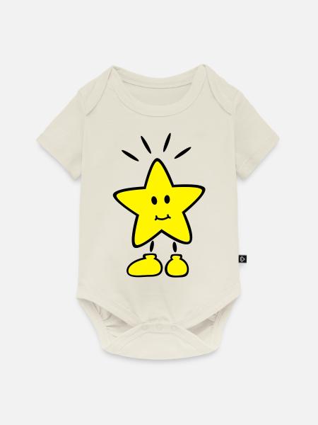 süßer Stern - Baby Premium Kurzarmbody - Naturweiß