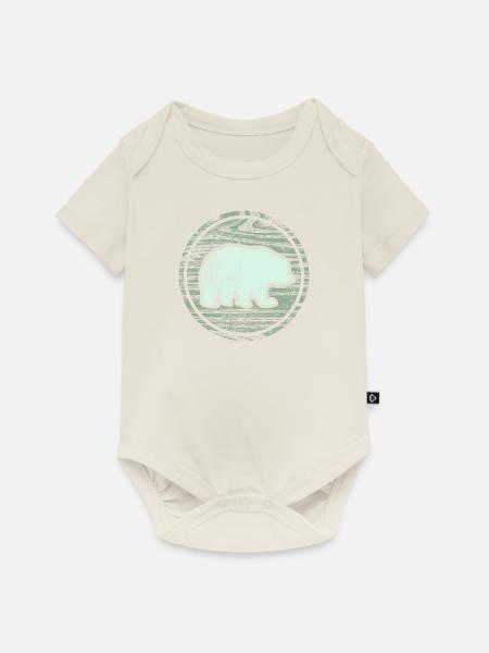 Braunbär Kanada - Baby Premium Kurzarmbody - Naturweiß