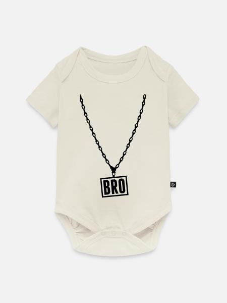 chain_bro_bo1 - Baby Premium Kurzarmbody - Naturweiß