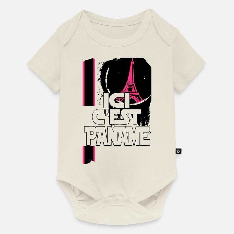 ici c'est paname - Body à manches courtes Premium Bébé - blanc cassé