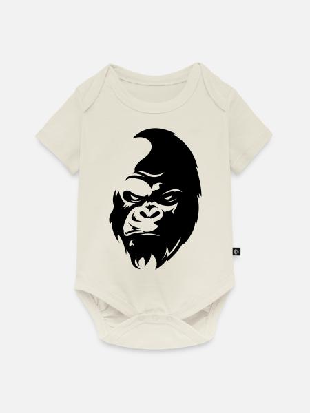 gorilla - Baby Premium Kurzarmbody - Naturweiß