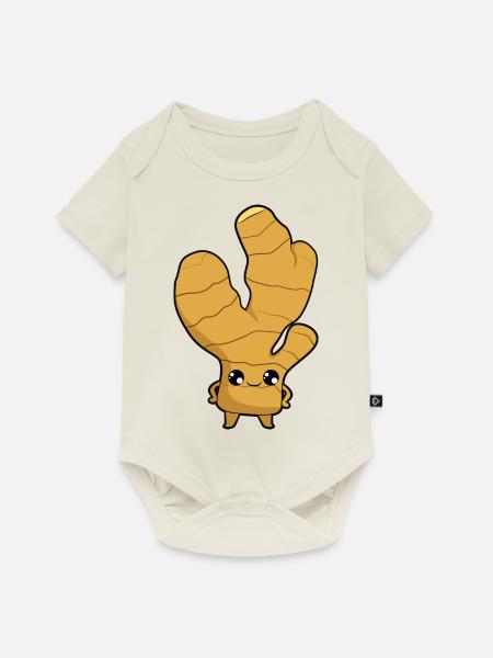 Ingwer - Baby Premium Kurzarmbody - Naturweiß
