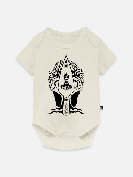 Yggdrasil - Baby Premium Kurzarmbody - Naturweiß