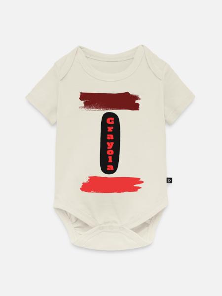 Crayola Buntstift - Baby Premium Kurzarmbody - Naturweiß