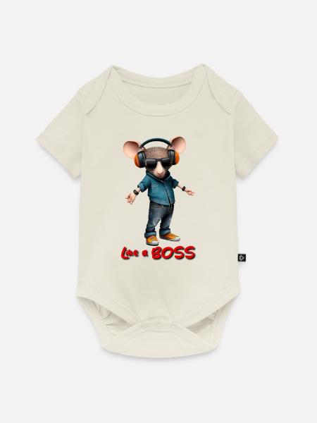 Like a Mouse - Baby Premium Kurzarmbody - Naturweiß