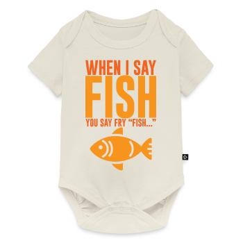 Quand je dis poisson, vous dites frire, poisson... 2 - Body à manches courtes Premium Bébé - blanc cassé - Devant