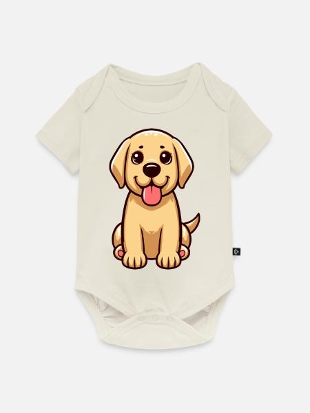 Kleiner Labrador - Baby Premium Kurzarmbody - Naturweiß