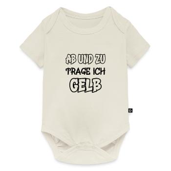 De temps en temps, je porte du jaune en disant la couleur jaune - Body à manches courtes Premium Bébé - blanc cassé - Devant