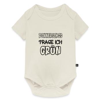 Thursdays I wear green Saying Color green - Baby Premium short-sleeve bodysuit - off white - Front