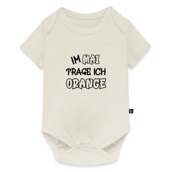 In May I wear orange saying color orange - Baby Premium short-sleeve bodysuit - off white - Front