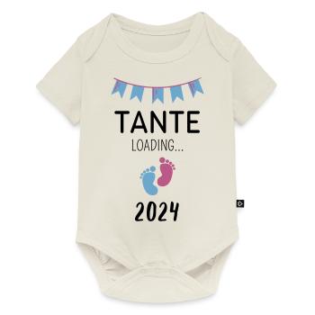 Tante Loading... 2024 - Baby Premium Kurzarmbody - Naturweiß - Vorne