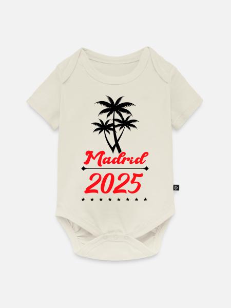 madrid 2025 - Baby Premium Kurzarmbody - Naturweiß