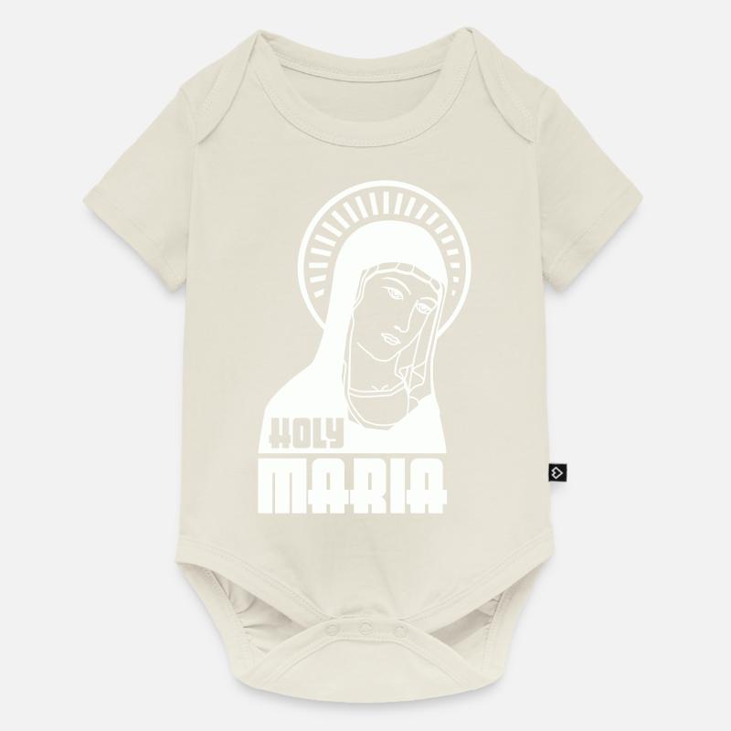 Sainte Marie - Body à manches courtes Premium Bébé - blanc cassé