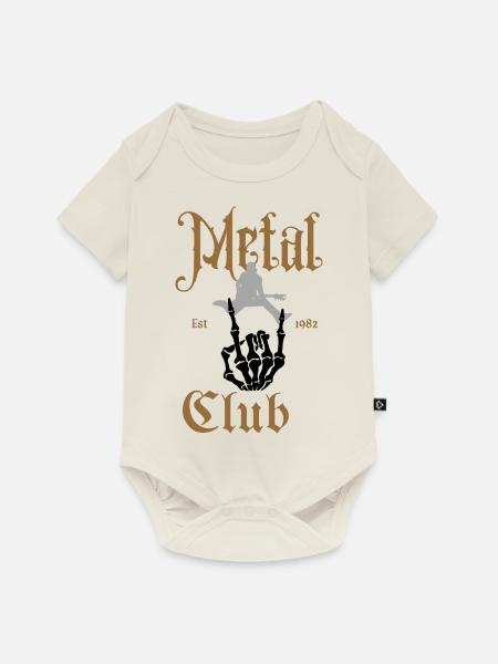 Metal Club / cooles Designe - Baby Premium Kurzarmbody - Naturweiß