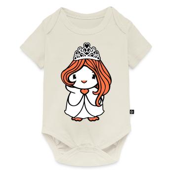 Bird Princess Queen Lady Woman Dress Crown Cute - Baby Premium short-sleeve bodysuit - off white - Front