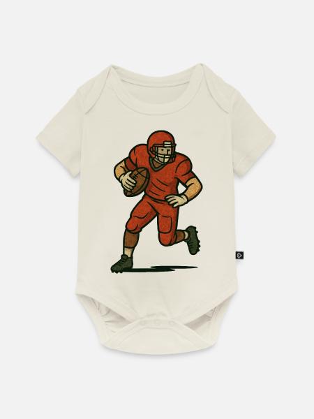 football - Baby Premium Kurzarmbody - Naturweiß