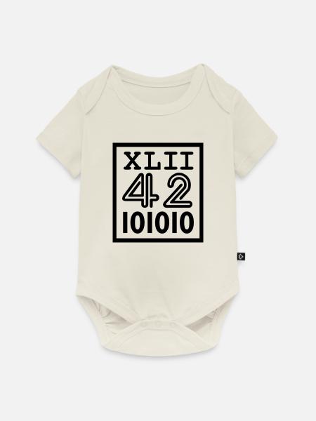 42 since romans (1c) - Baby Premium Kurzarmbody - Naturweiß