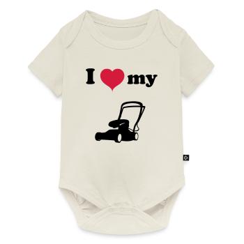 Lawn mower lawn mow green lawn grass gift - Baby Premium short-sleeve bodysuit - off white - Front