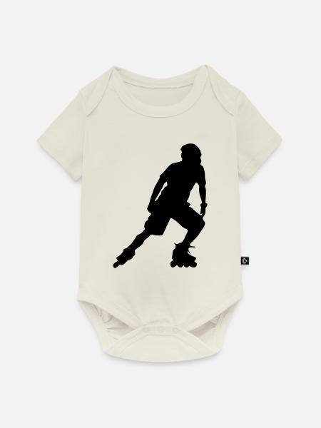 inline skating skates - Baby Premium Kurzarmbody - Naturweiß