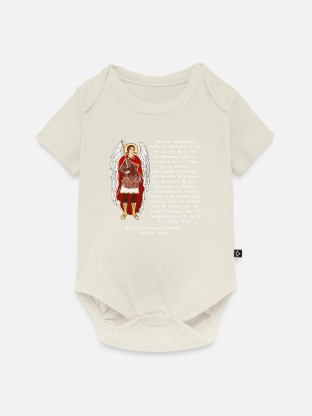 Das Gebet des Heiligen Michael. - Baby Premium Kurzarmbody - Naturweiß