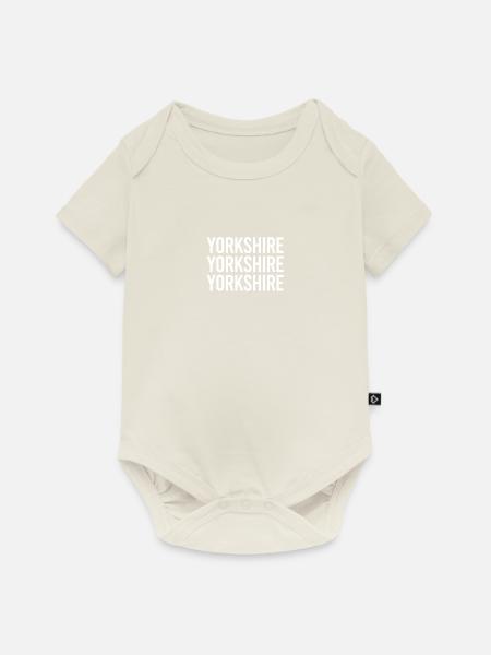 Yorkshire Gesang - Baby Premium Kurzarmbody - Naturweiß