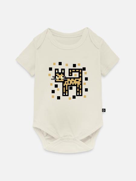 Leopard - Baby Premium Kurzarmbody - Naturweiß