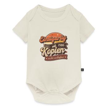 Einzigartig seit 1986 Retro Vintage - Baby Premium Kurzarmbody - Naturweiß - Vorne
