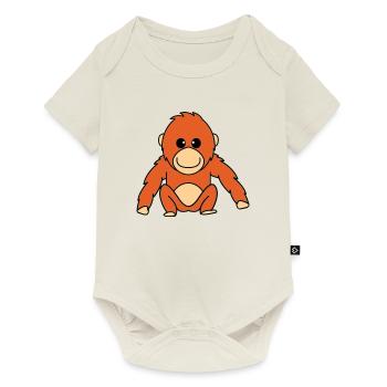 Lachender Orang-Utan - Baby Premium Kurzarmbody - Naturweiß - Vorne