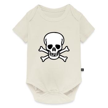Skull - Body à manches courtes Premium Bébé - blanc cassé - Devant