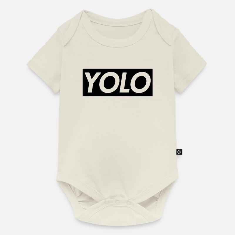 YOLO - Body à manches courtes Premium Bébé - blanc cassé