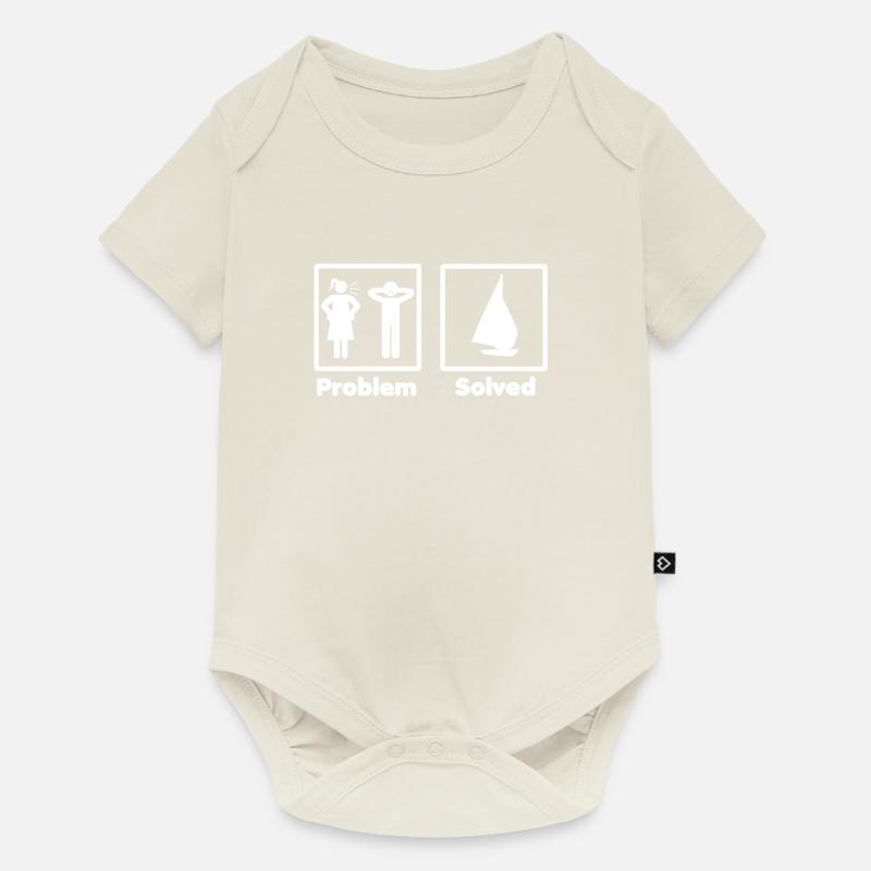 problem solved segeln segler - Baby Premium Kurzarmbody - Naturweiß